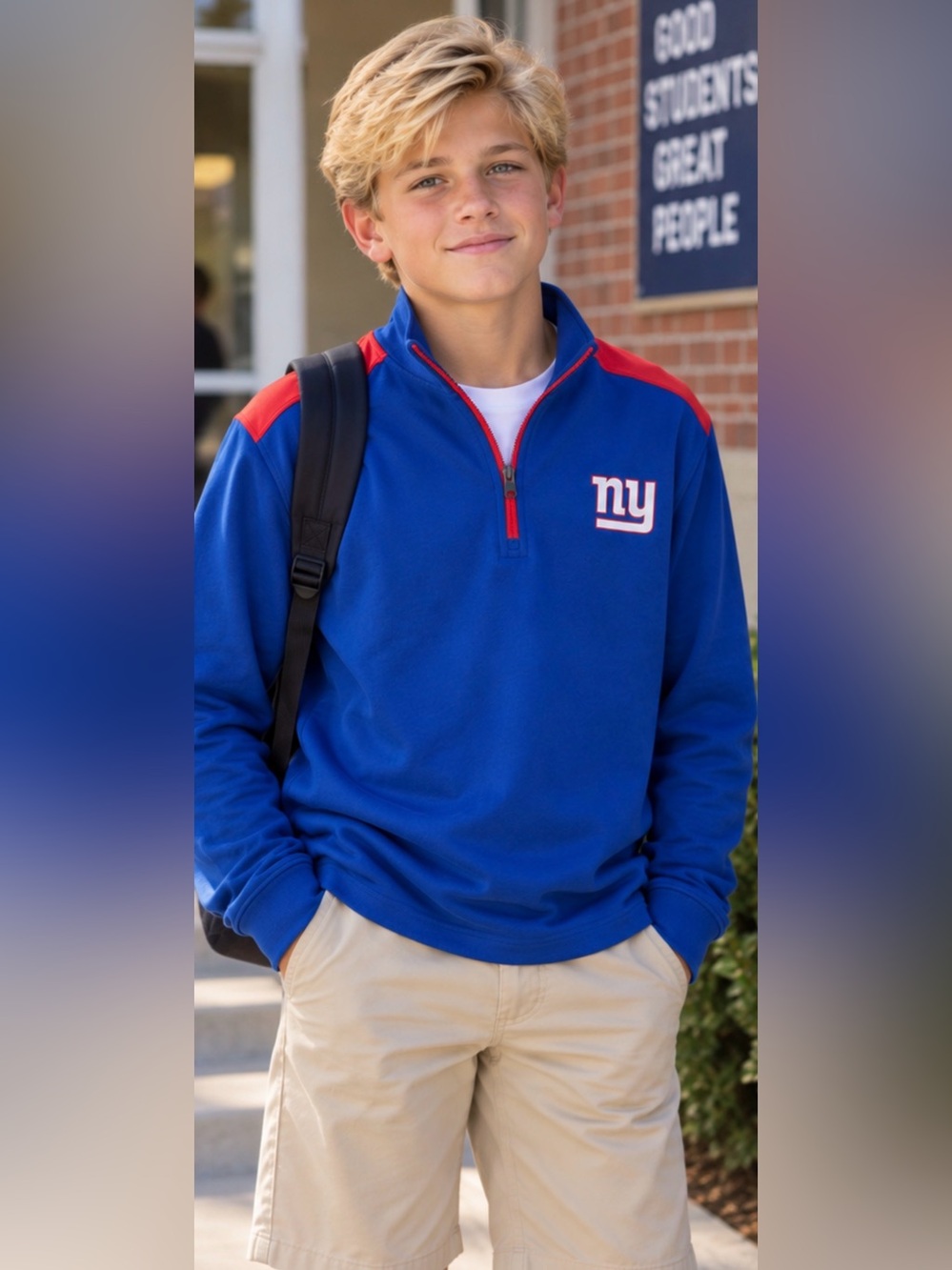 New York Giants Youth Quarter Zip